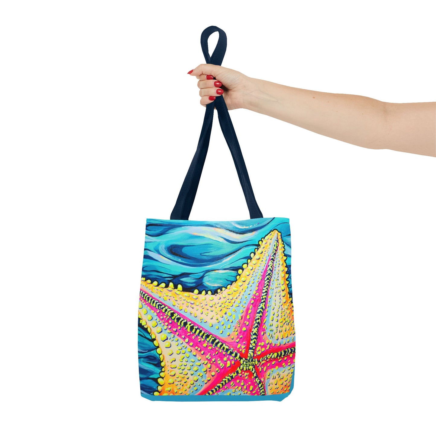 Premium Starfish Beach Bocas Tote Bag, Original Artist Design, Reusable Shopping Tote, Eco-Friendly