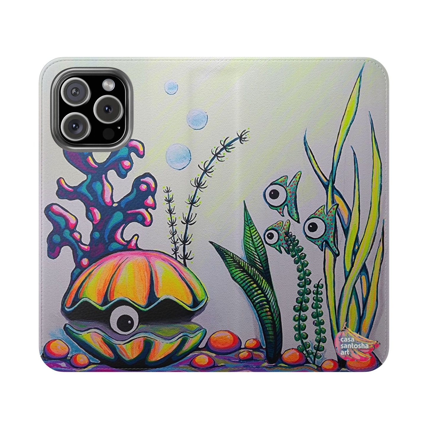 Cyclops Clam Flip Phone Case – Wallet Cover with Card Slots