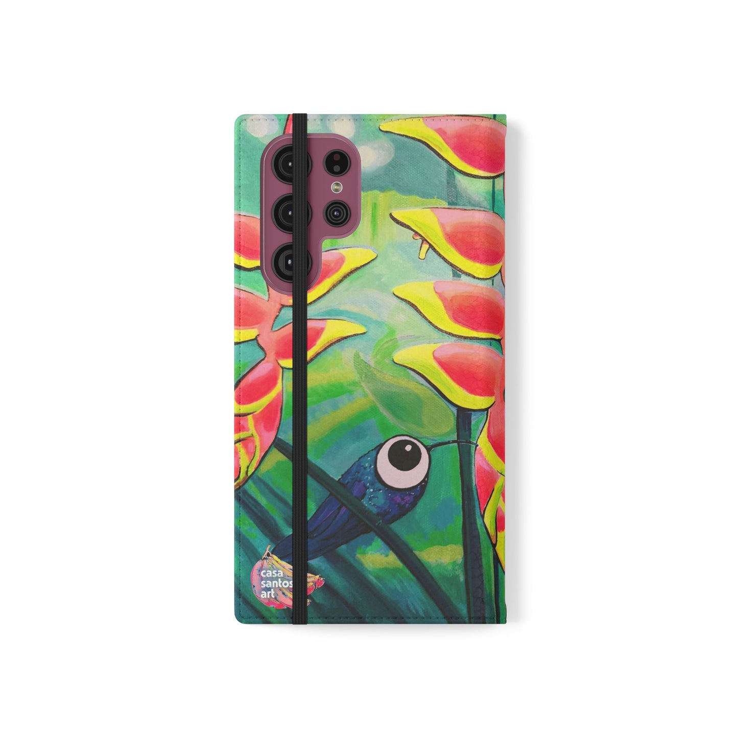 Cyclops Hummingbirds Flip Phone Case – Wallet Cover with Card Slots