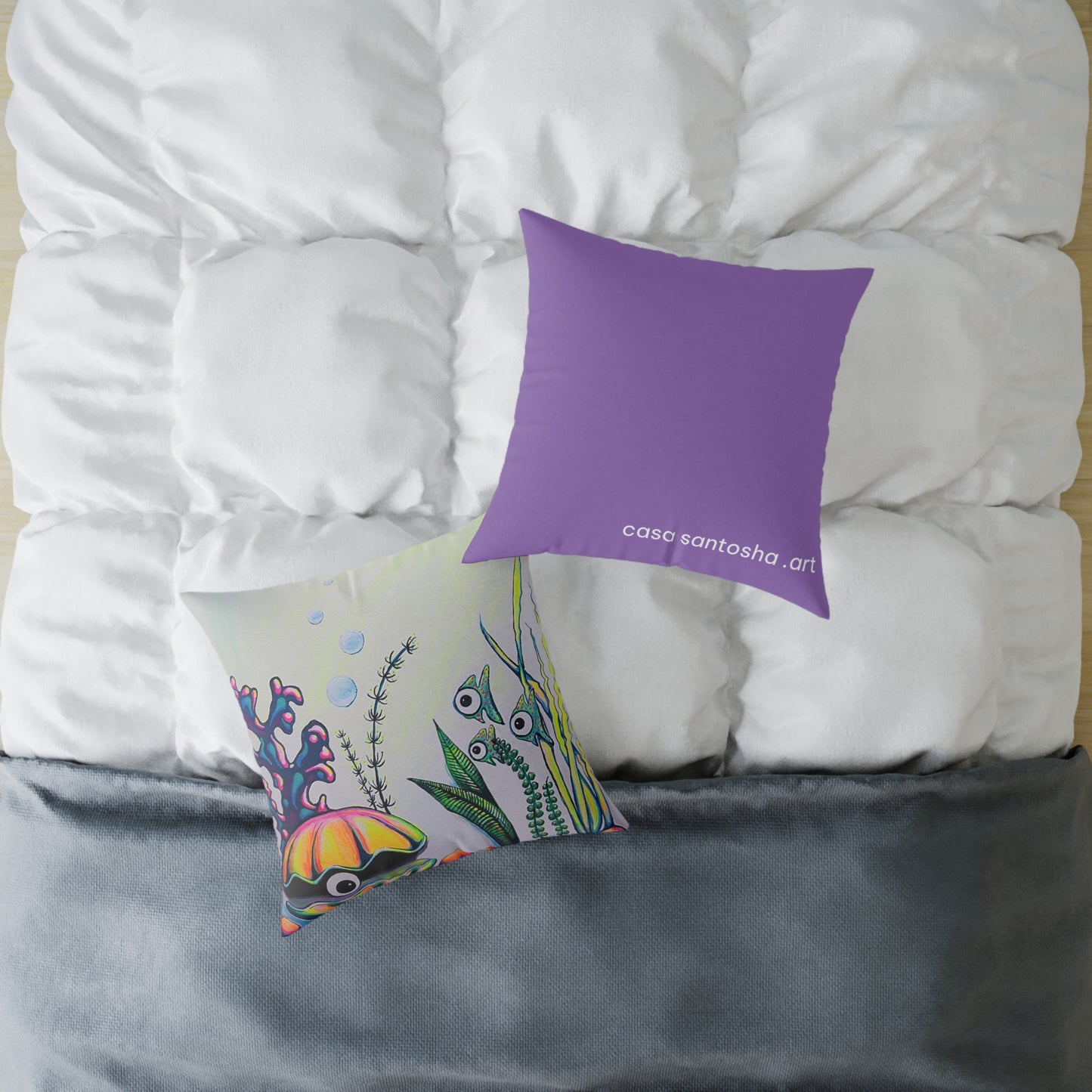 Cyclops Clam Art Canvas Decorative Pillow