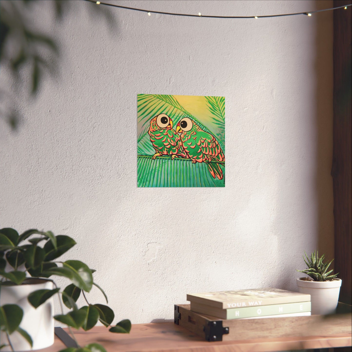 Chatty Cyclops Parrots Giclée Art Poster