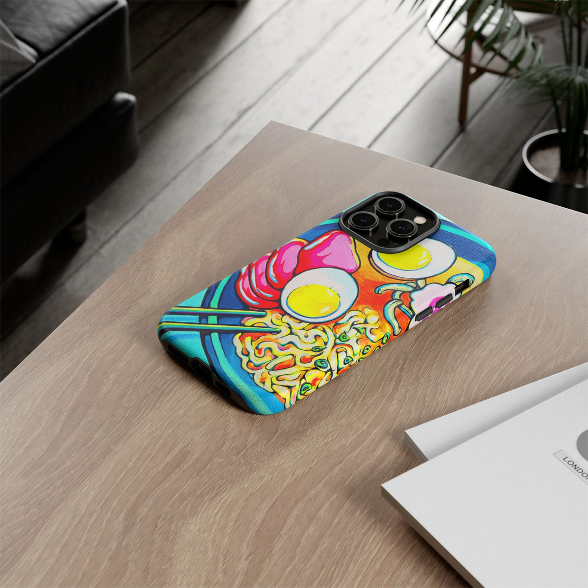 Coque de téléphone résistante Neon Ramen