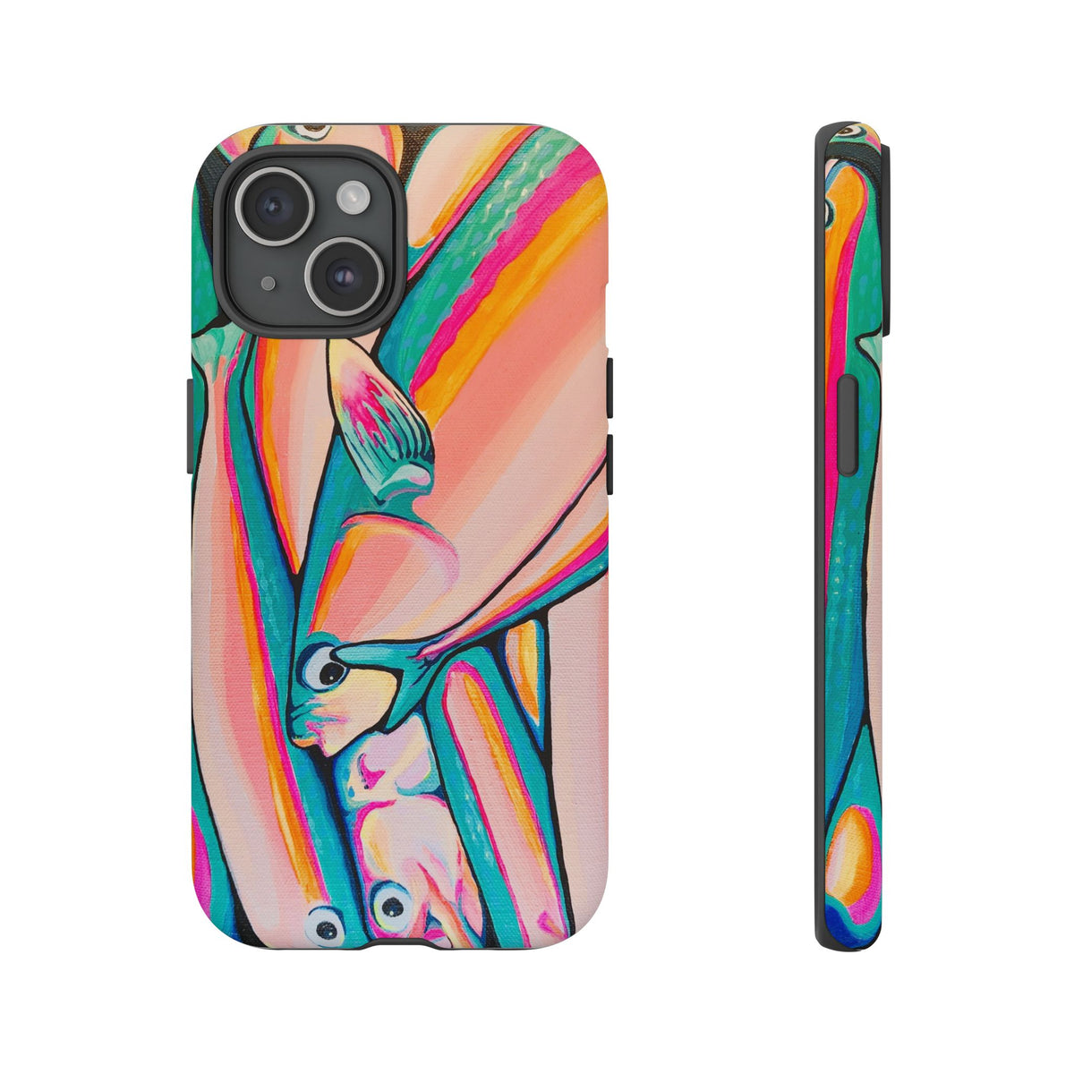 Neon Fish Tough Phone Case