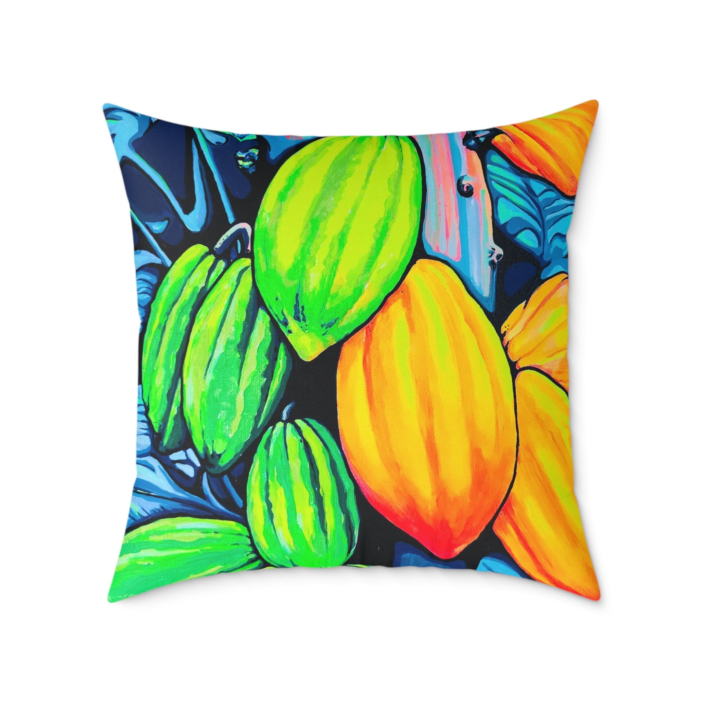 Neon Cacao Art Canvas Decorative Pillow