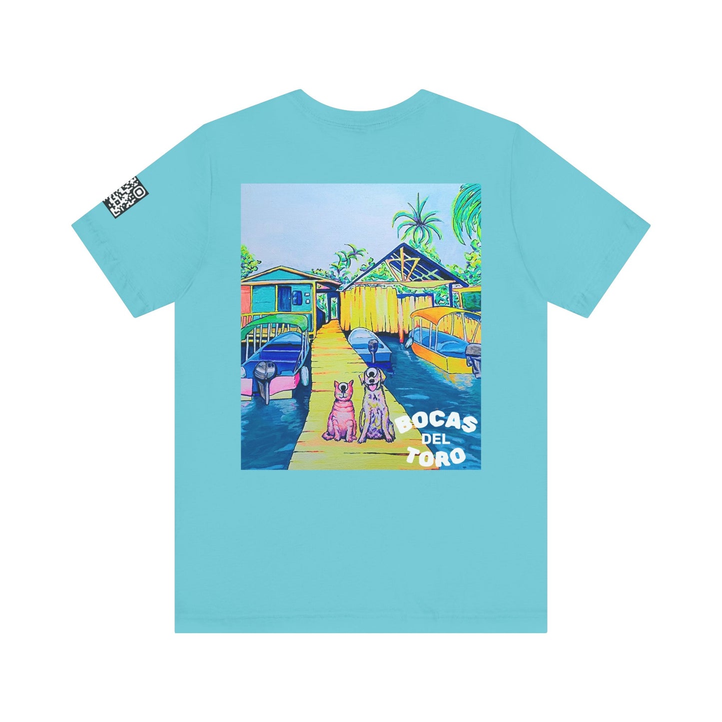 Unisex Cyclops Cat And Dog in Bocas Tee