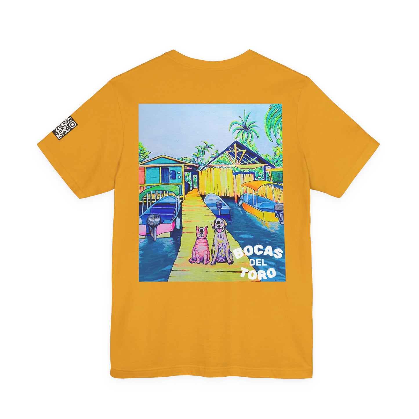 Unisex Cyclops Cat And Dog in Bocas Tee