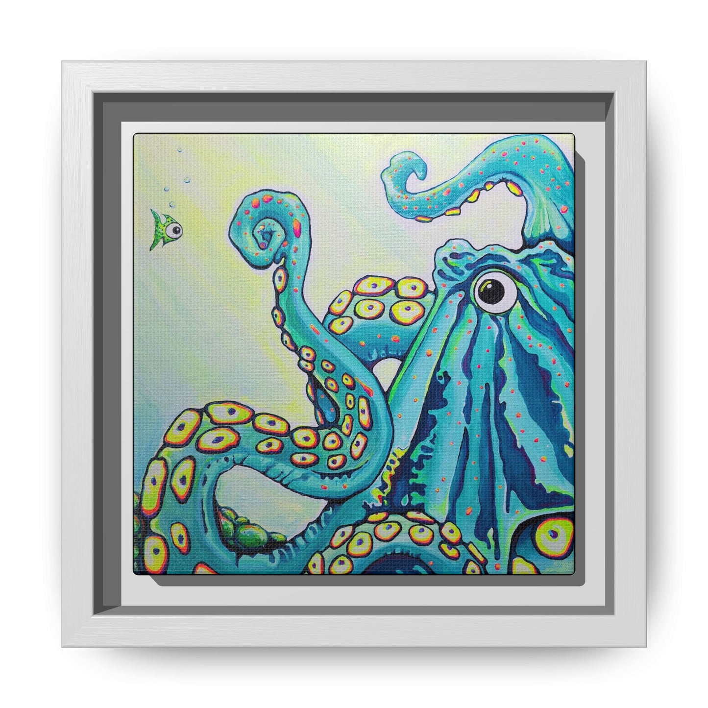 Framed Cyclops Octopus Canvas Print