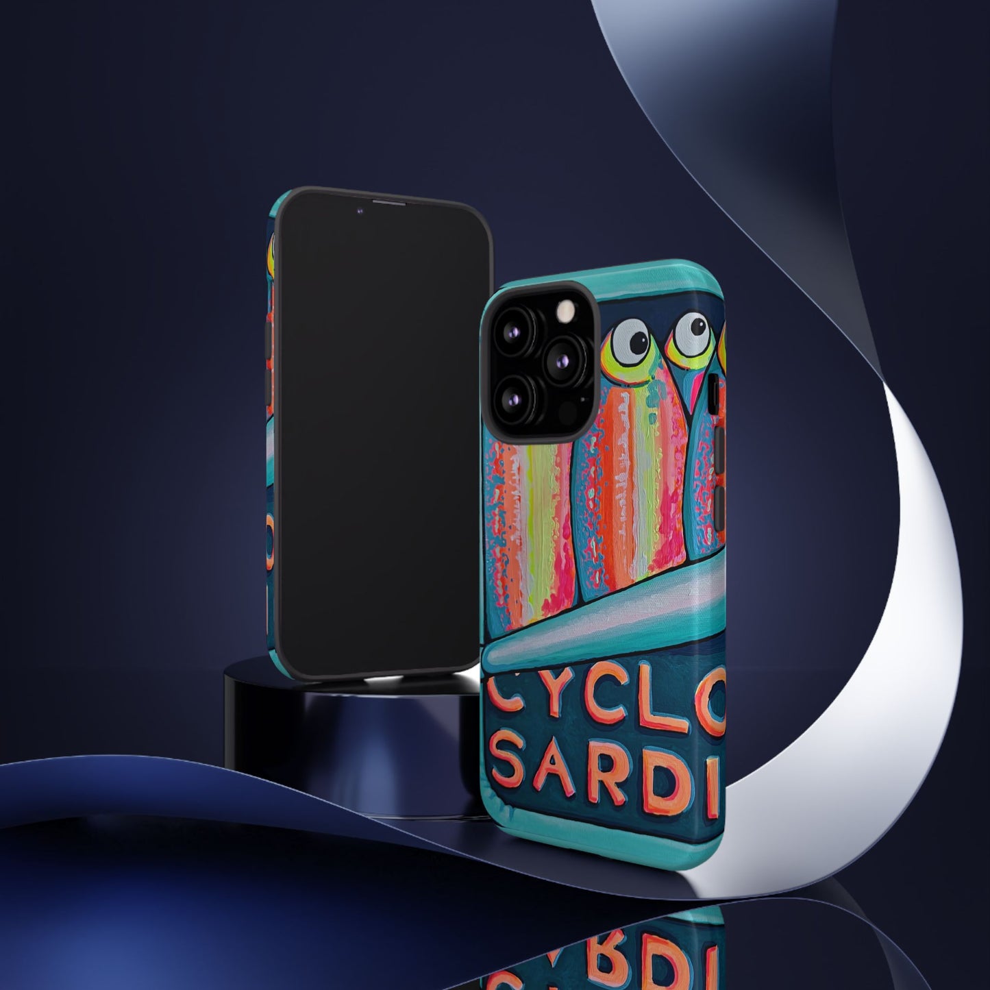 Neon Sardines Tough Phone Case