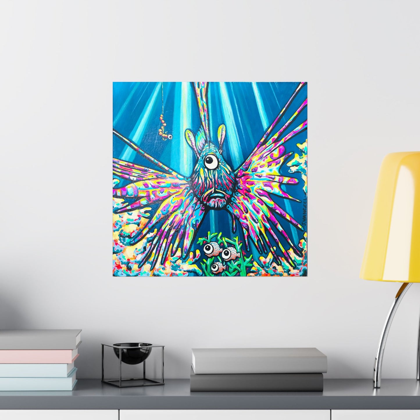 Cyclops Lionfish Giclée Art Poster
