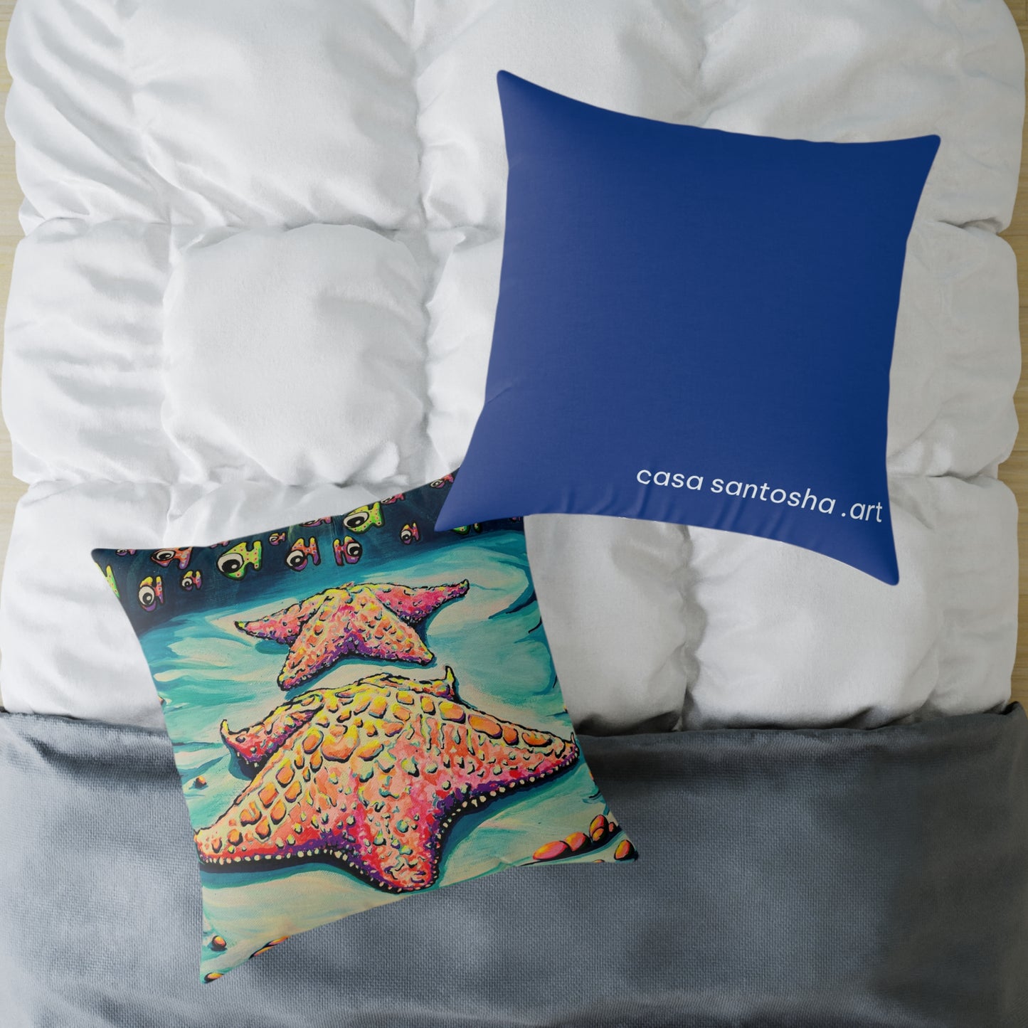 Cyclops Starfish Art Canvas Decorative Pillow