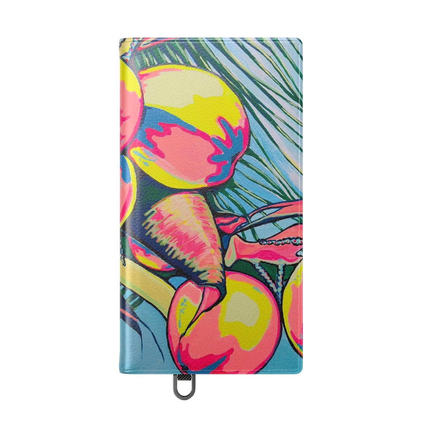 Neon Coconuts Flip Phone Case – Wallet Cover with Card Slots