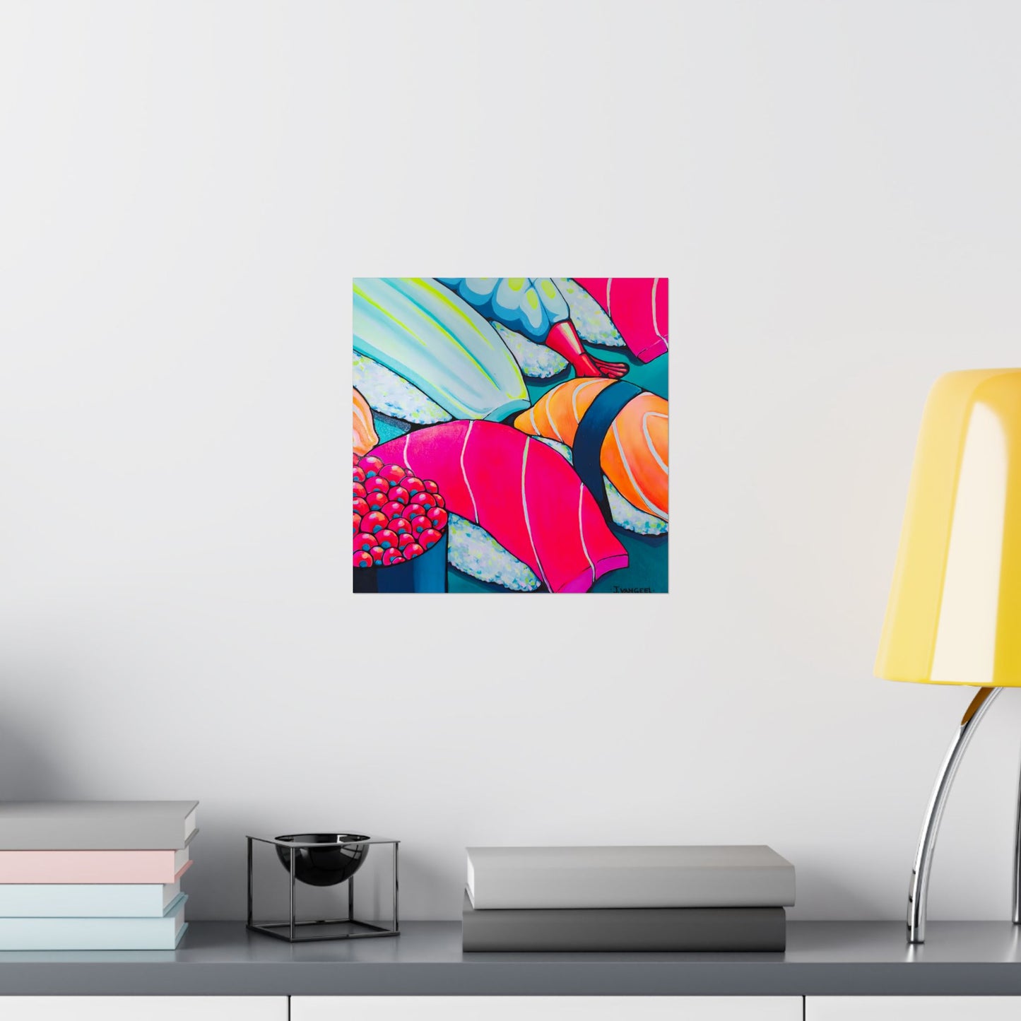 Affiche d'art Giclée Sushi Néon