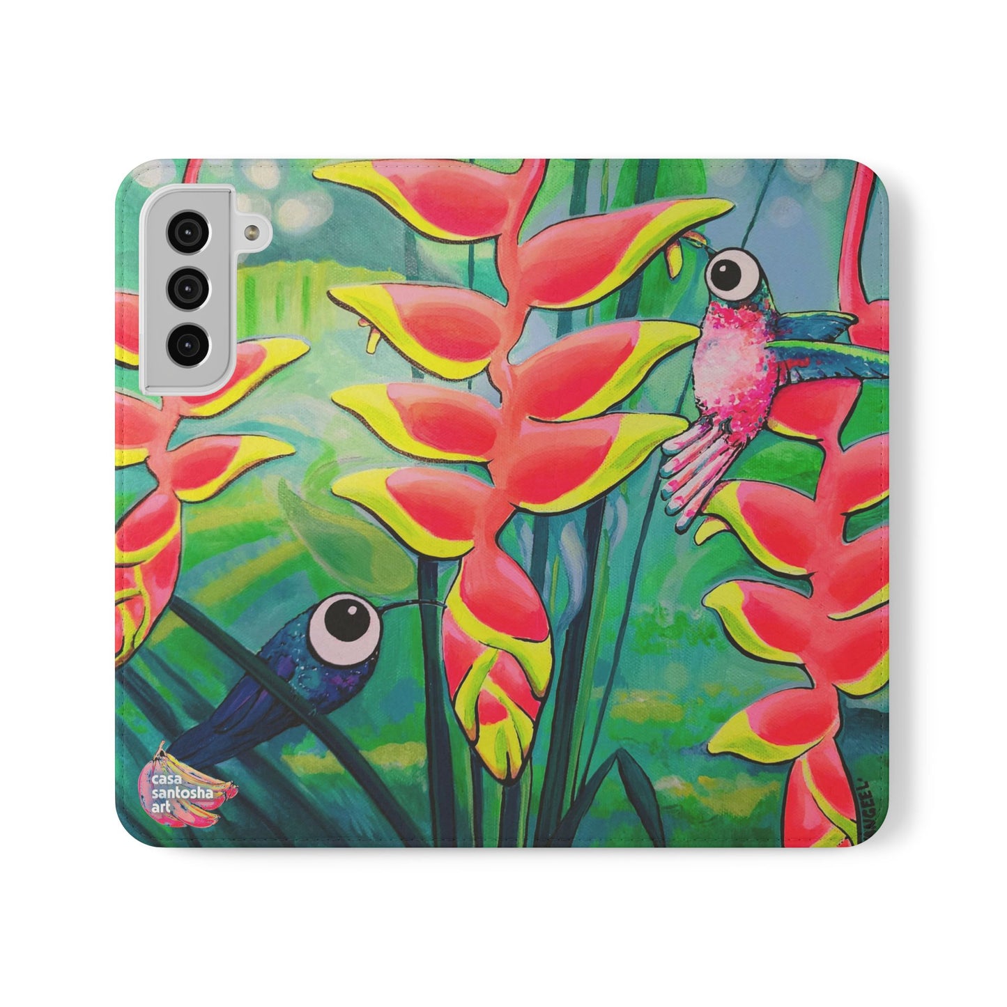Cyclops Hummingbirds Flip Phone Case – Wallet Cover with Card Slots