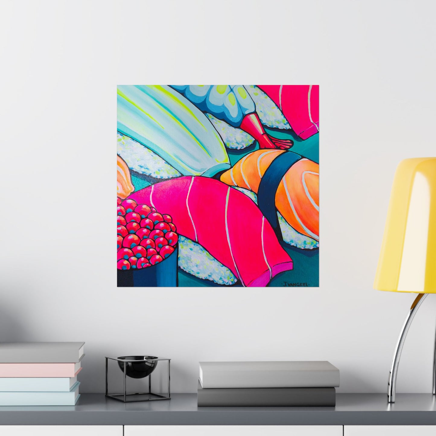Neon Sushi Giclée Art Poster