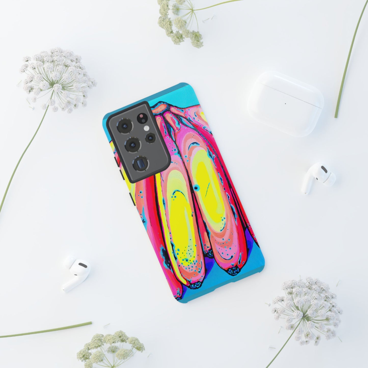 Neon Fat Bananas Tough Phone Case