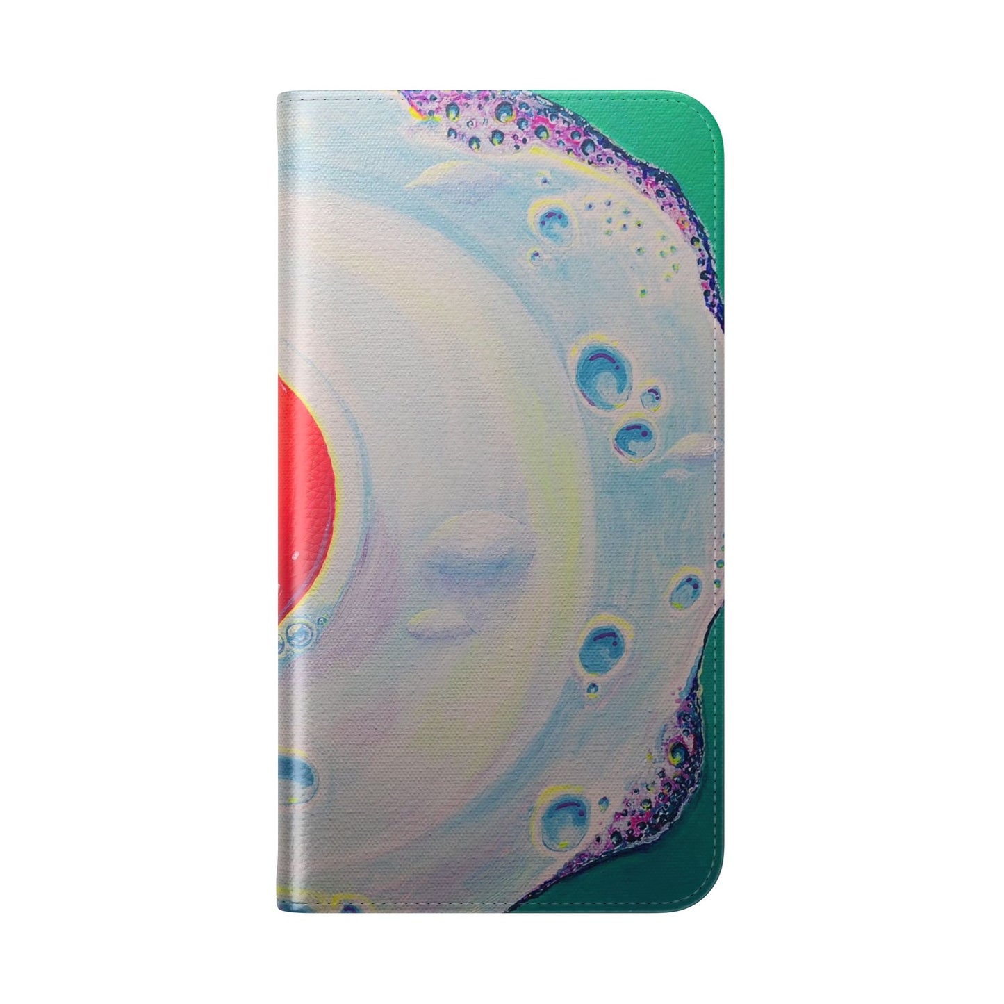 Neon Fried Egg Flip Phone Case – Wallet Cover with Card Slots