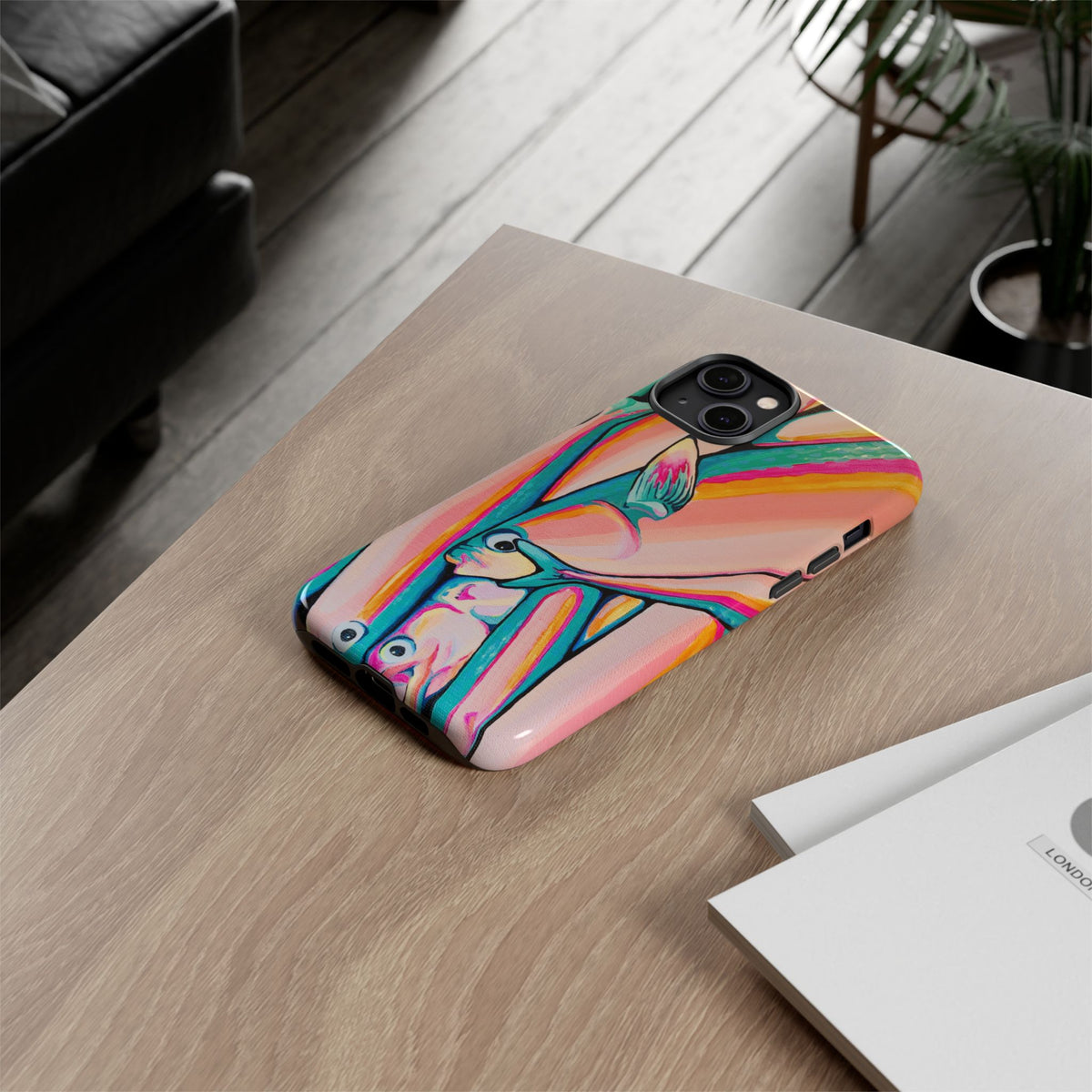 Neon Fish Tough Phone Case