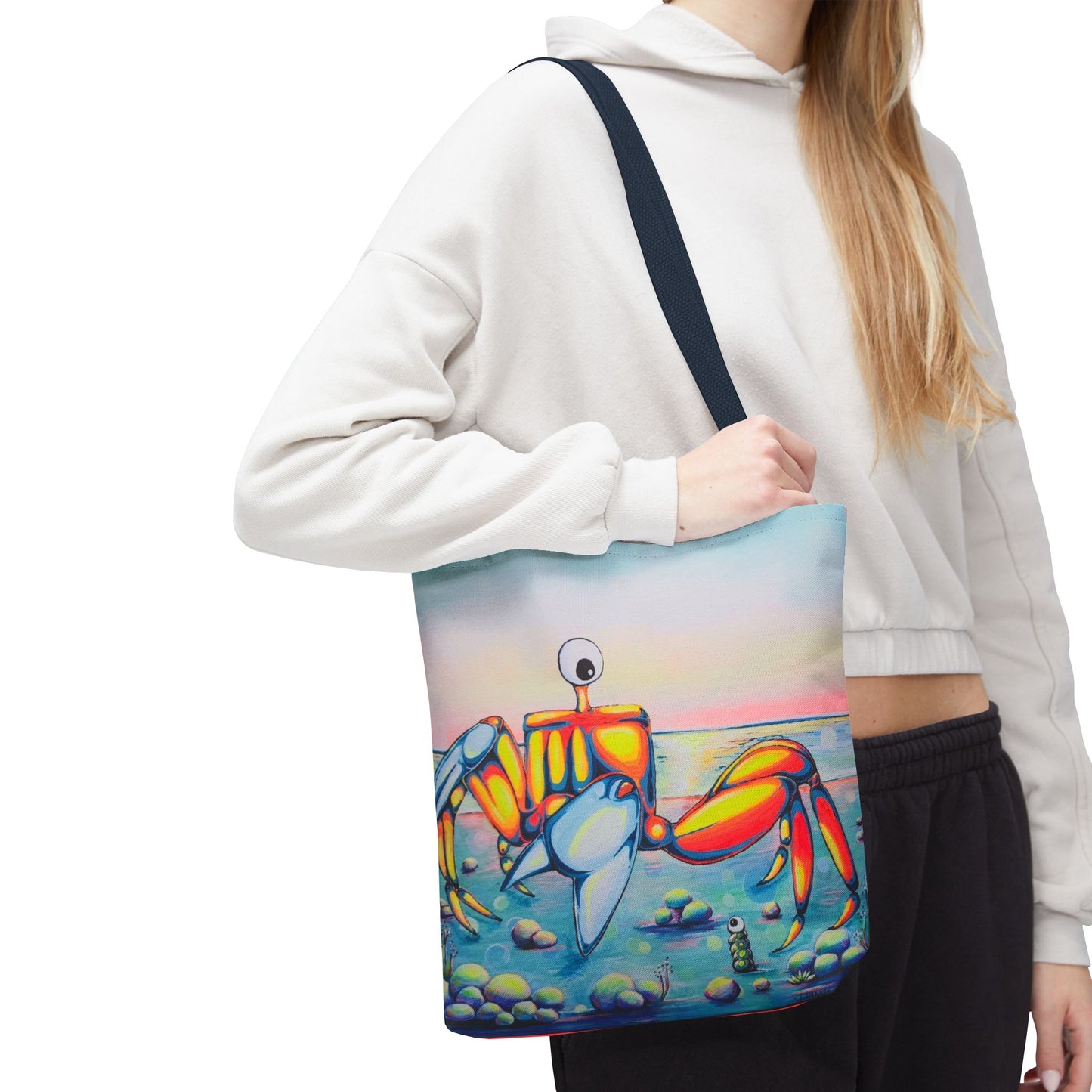 Premium Cyclops Crab Tote Bag, Original Artist Design, Reusable Shopping Tote,  Eco-Friendly