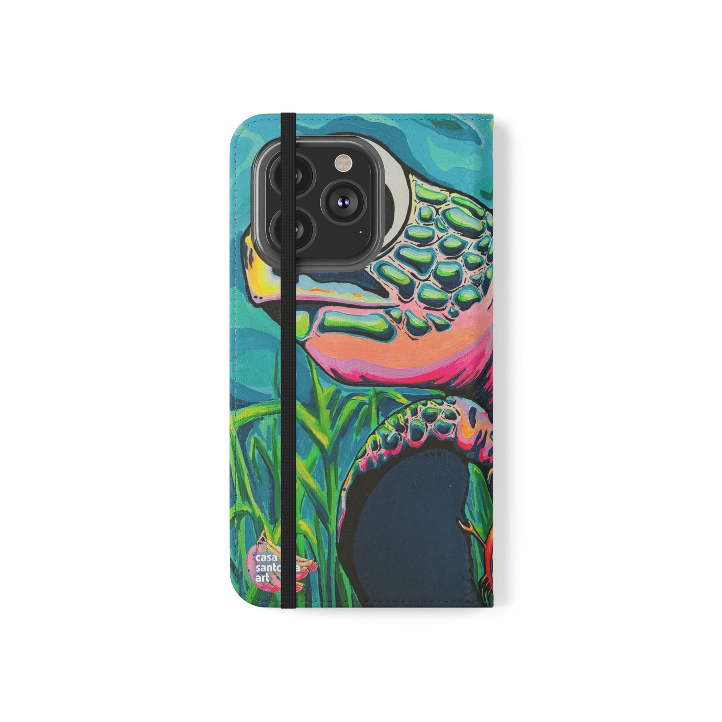 Cyclops Turtle Flip Phone Case – Wallet Cover with Card Slots
