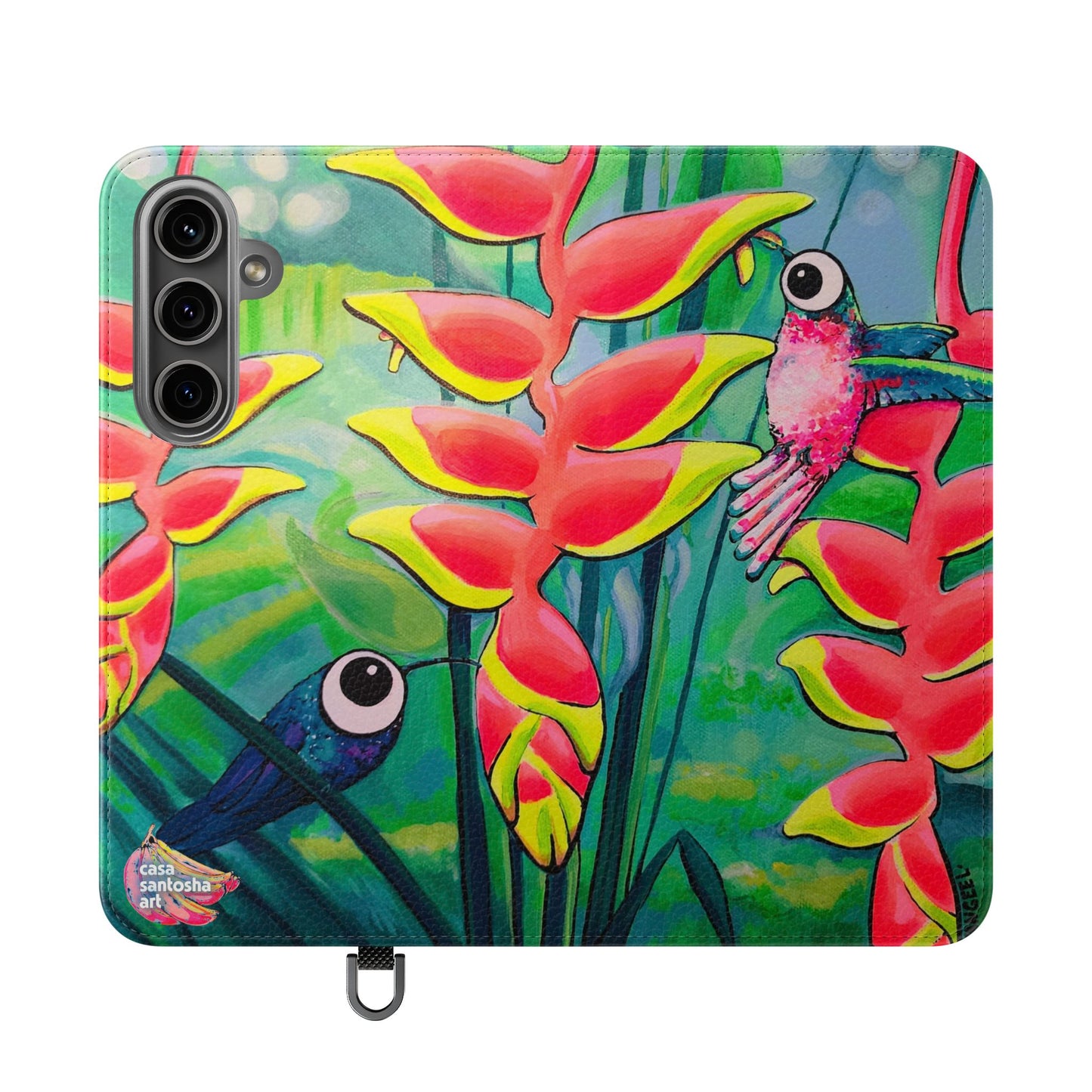 Cyclops Hummingbirds Flip Phone Case – Wallet Cover with Card Slots