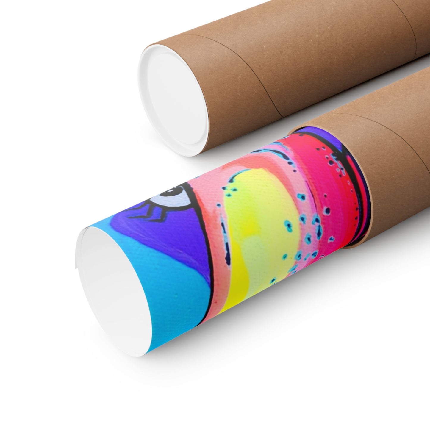 Neon Fat Bananas Giclée Art Poster