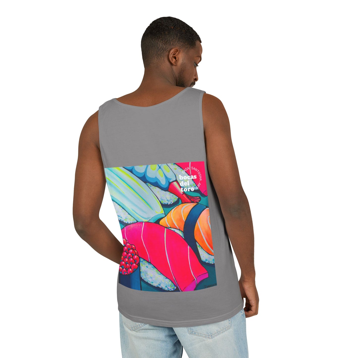 Unisex Neon Sushi Tank Top - Perfect for Summer Vibes