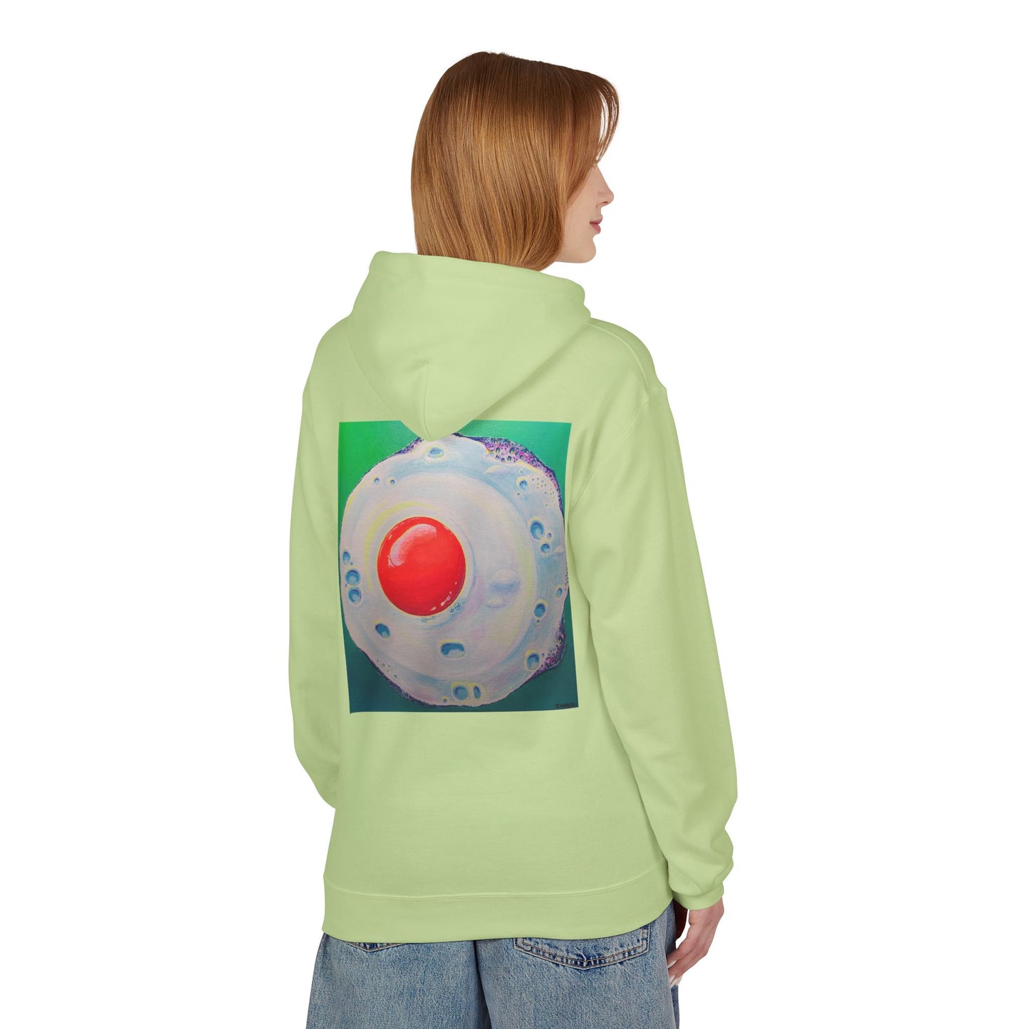 Unisex Neon Fried Egg Soft Hoodie