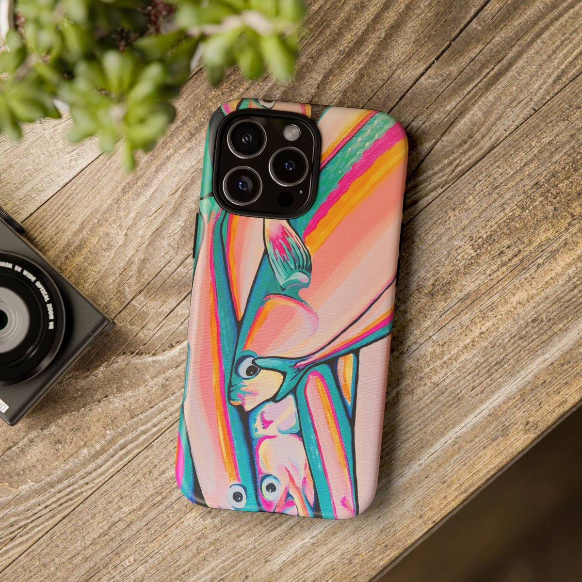 Neon Fish Tough Phone Case