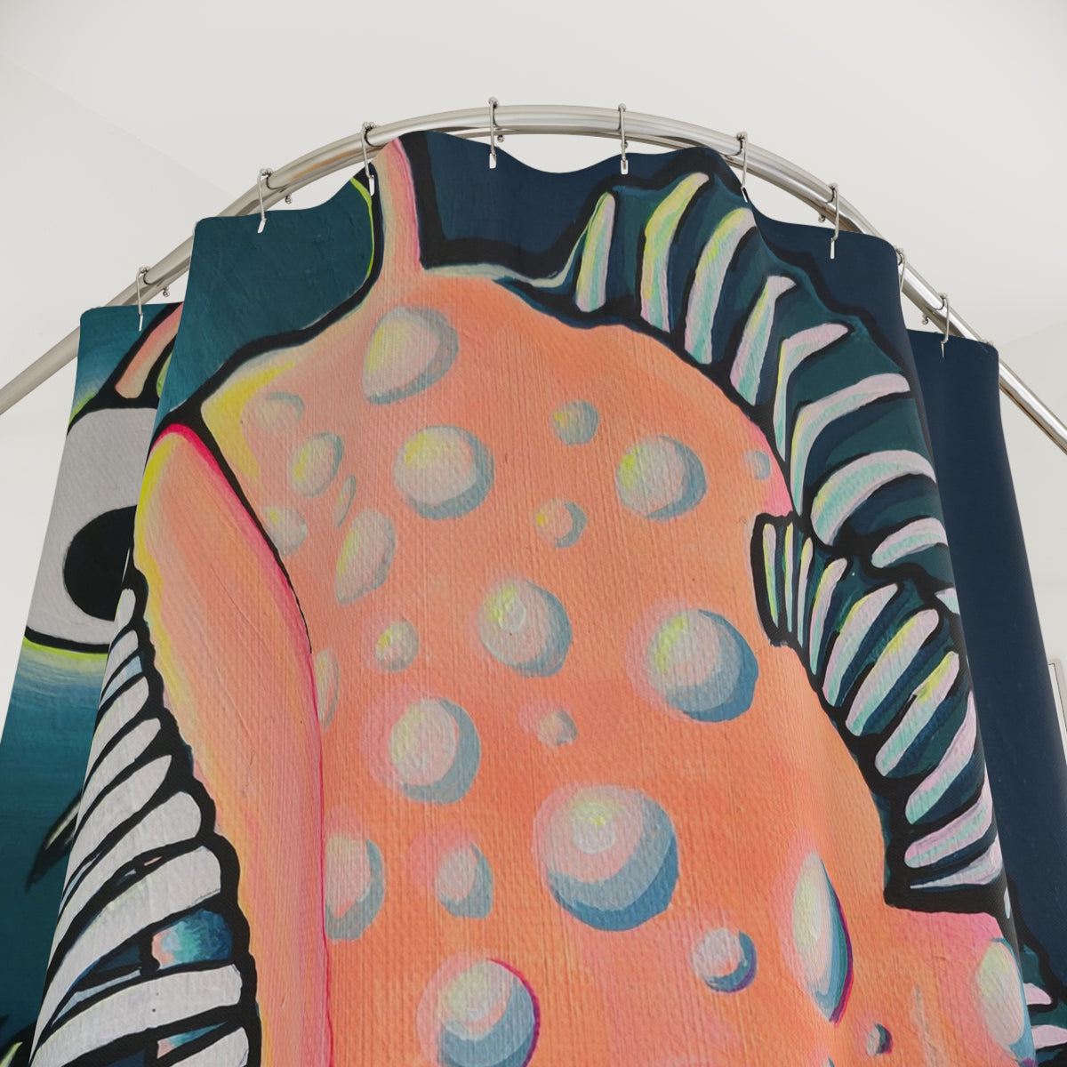 Cyclops Anglerfish Pop Art Shower Curtain