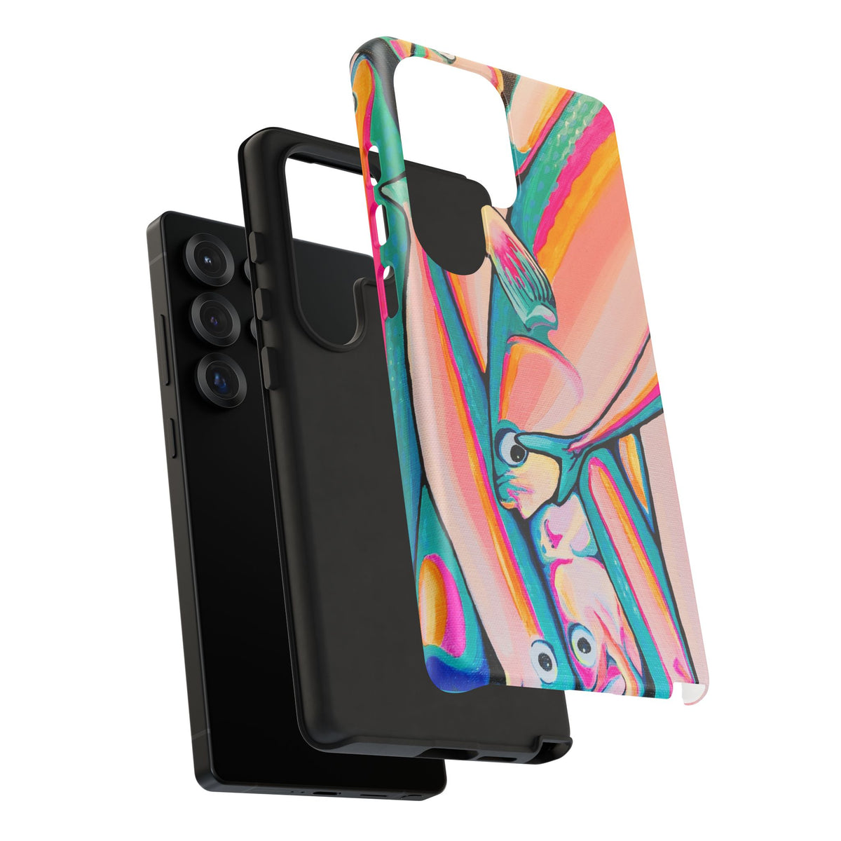 Neon Fish Tough Phone Case