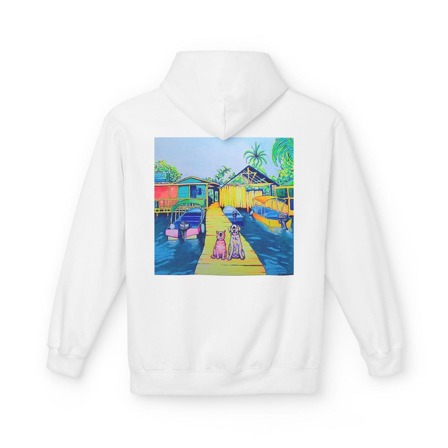 Unisex Cyclops Cat and Dog in Bocas Soft Hoodie