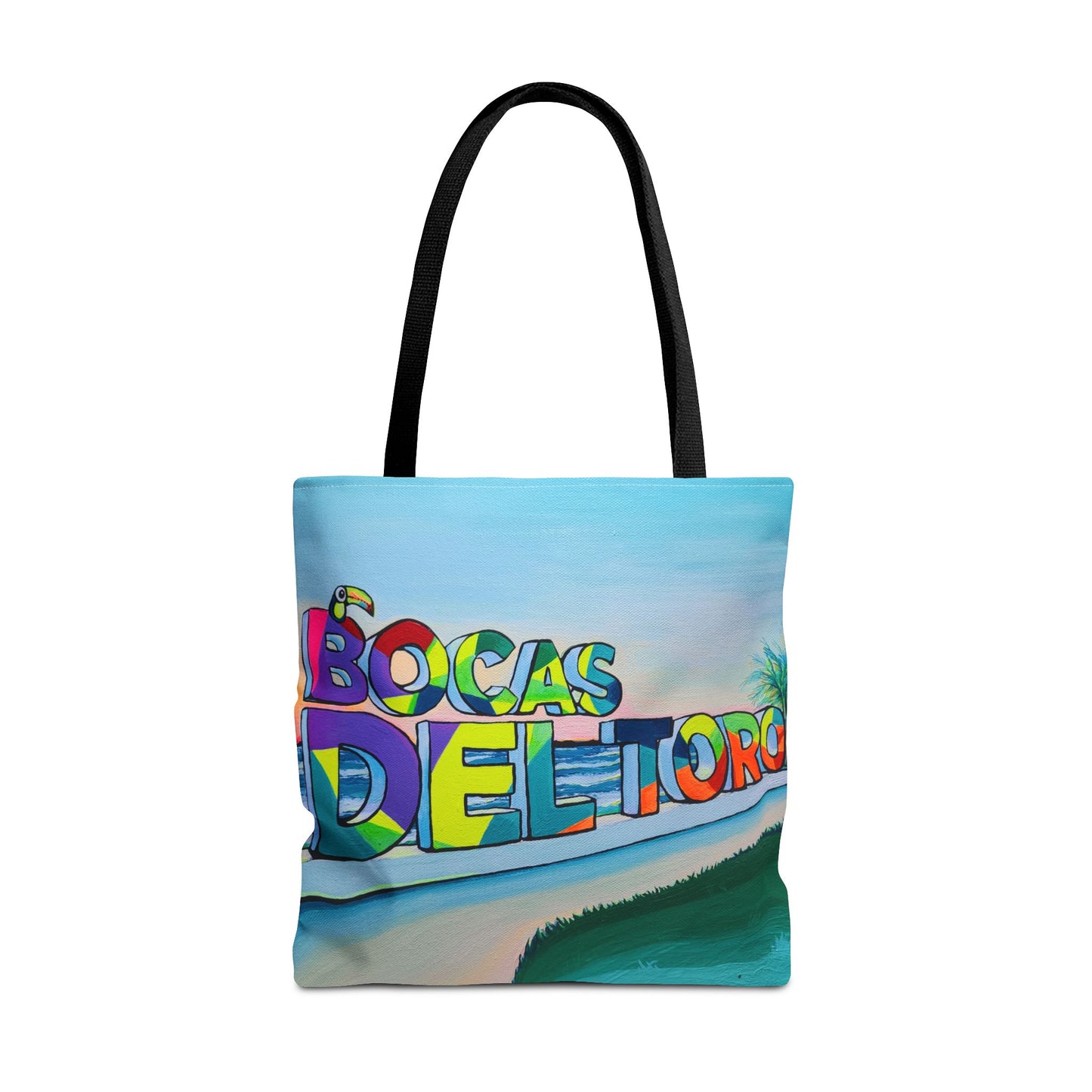 Premium Bocas Del Toro Sign Tote Bag, Original Artist Design, Reusable Shopping Tote,  Eco-Friendly