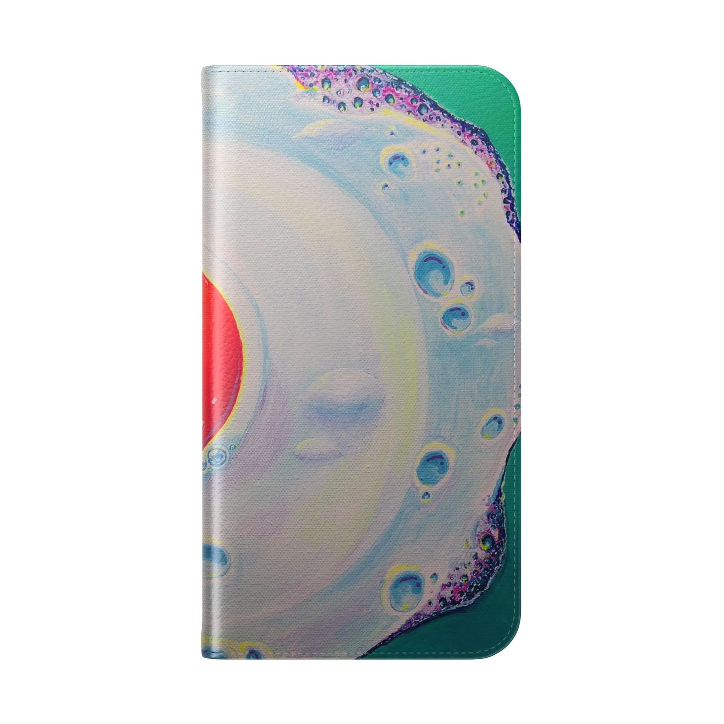 Neon Fried Egg Flip Phone Case – Wallet Cover with Card Slots