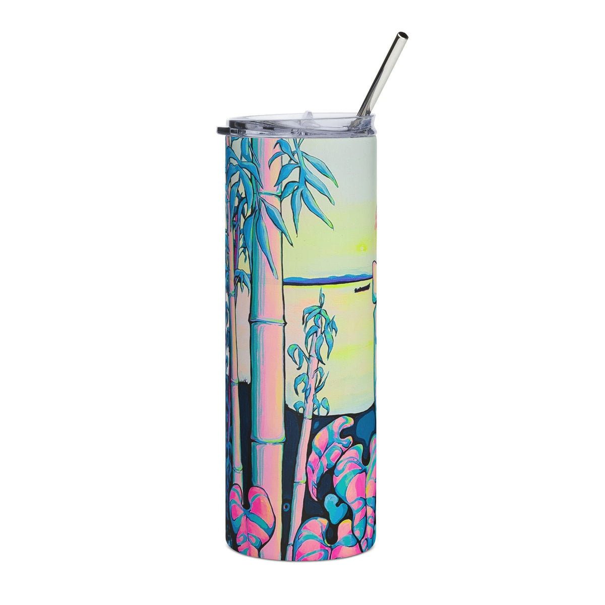 Gobelet isotherme en acier inoxydable Serenity Bocas, 590 ml | Mug de voyage amusant et écologique