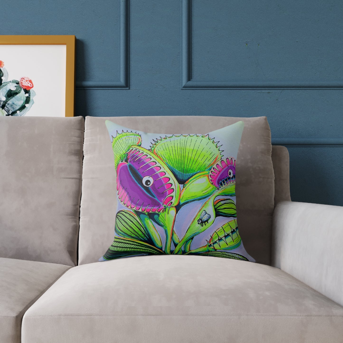 Cyclops Venus Fly Trap Art Canvas Decorative Pillow