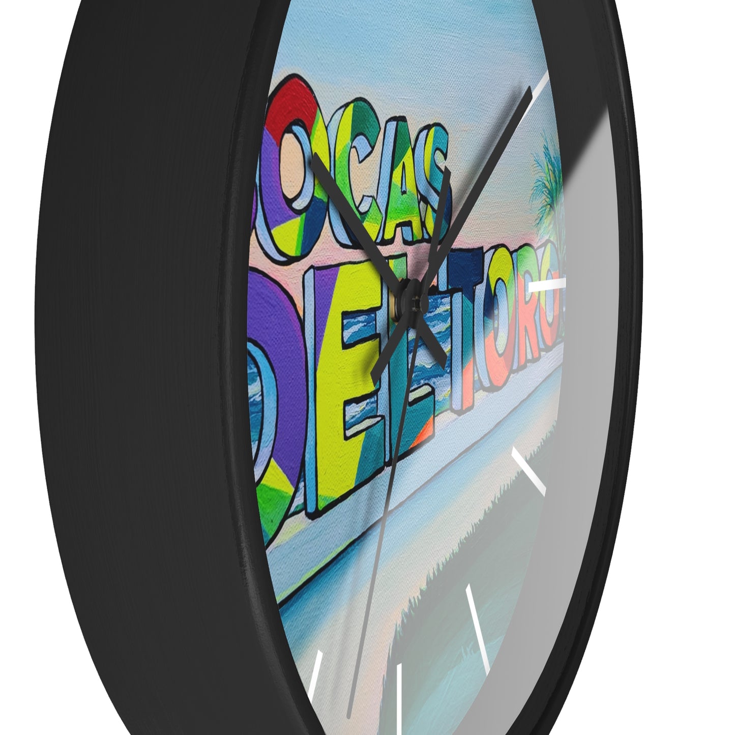 Bocas Del Toro Sign Pop Art Wall Clock