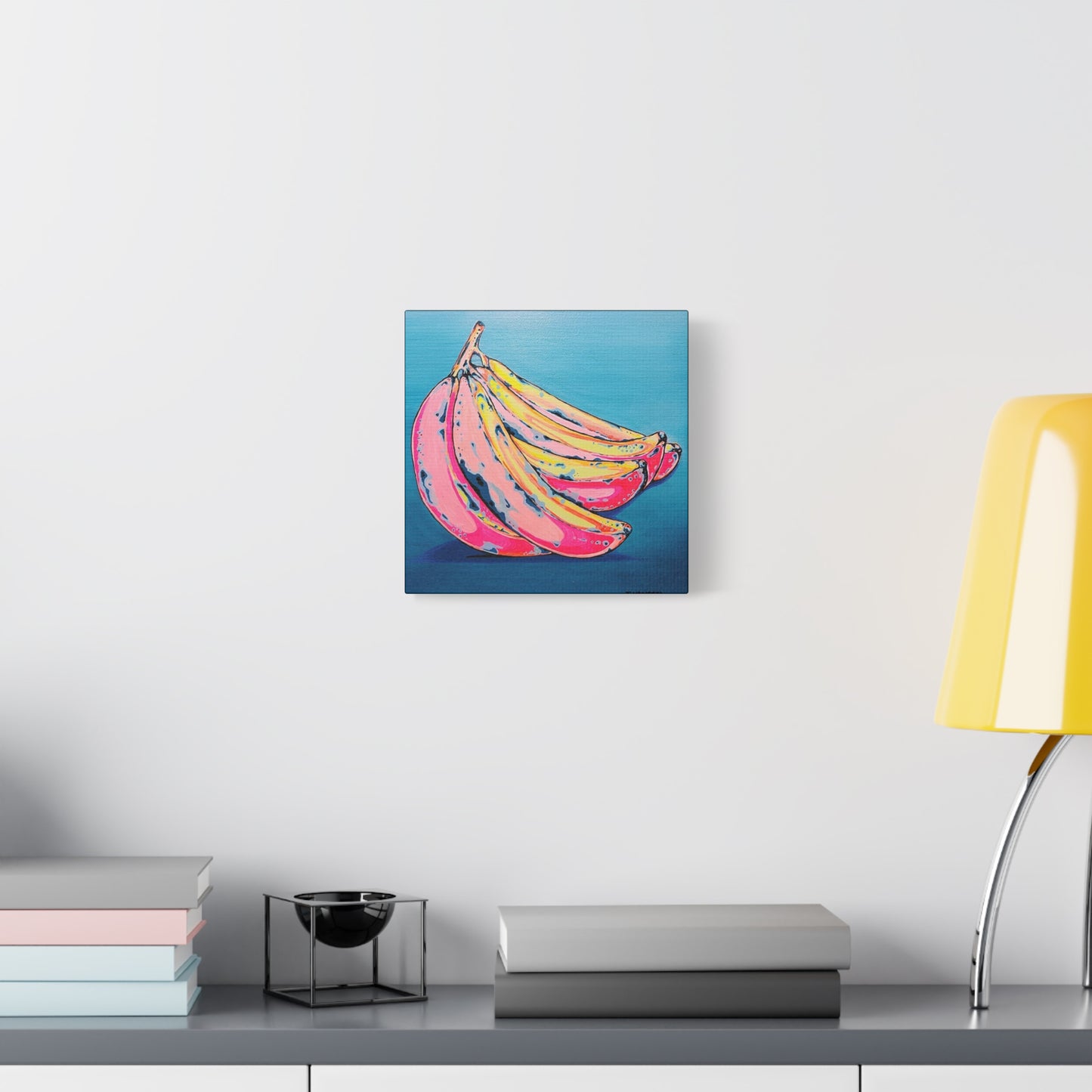 Neon Bananas Canvas Wall Art