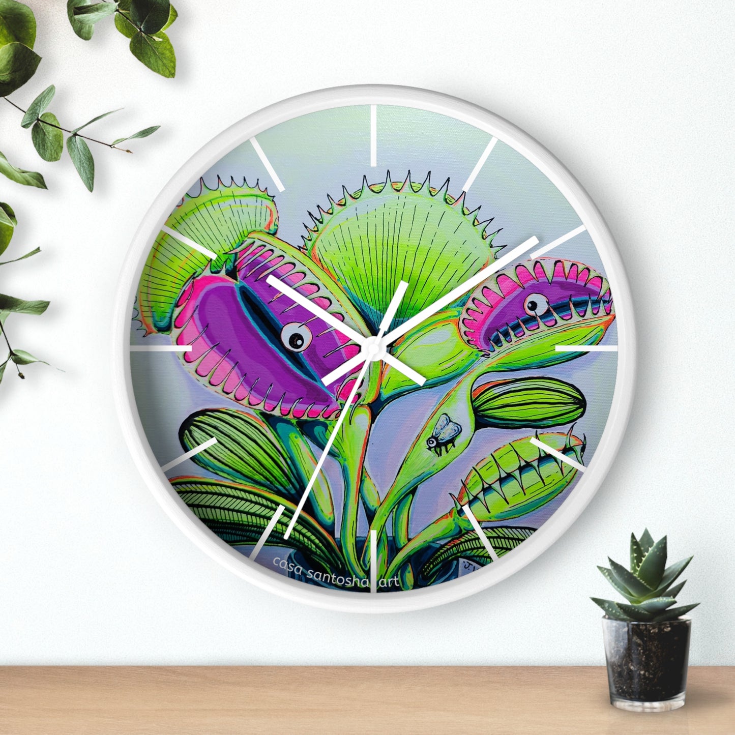 Cyclops Venus Fly Trap Pop Art Wall Clock