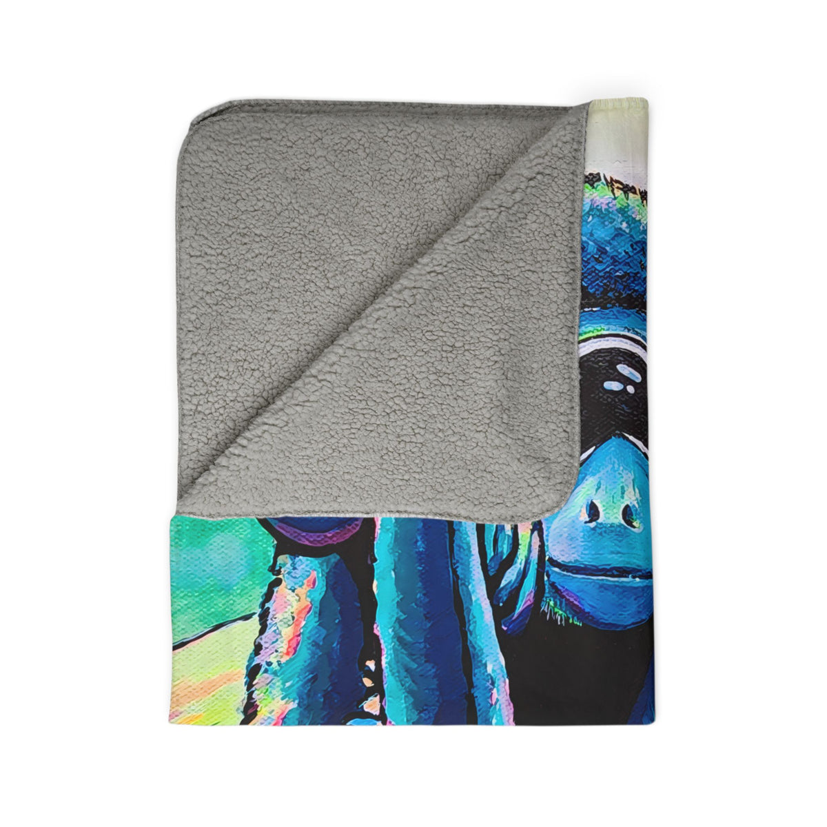 Cyclops Monkey Fleece Sherpa Blanket