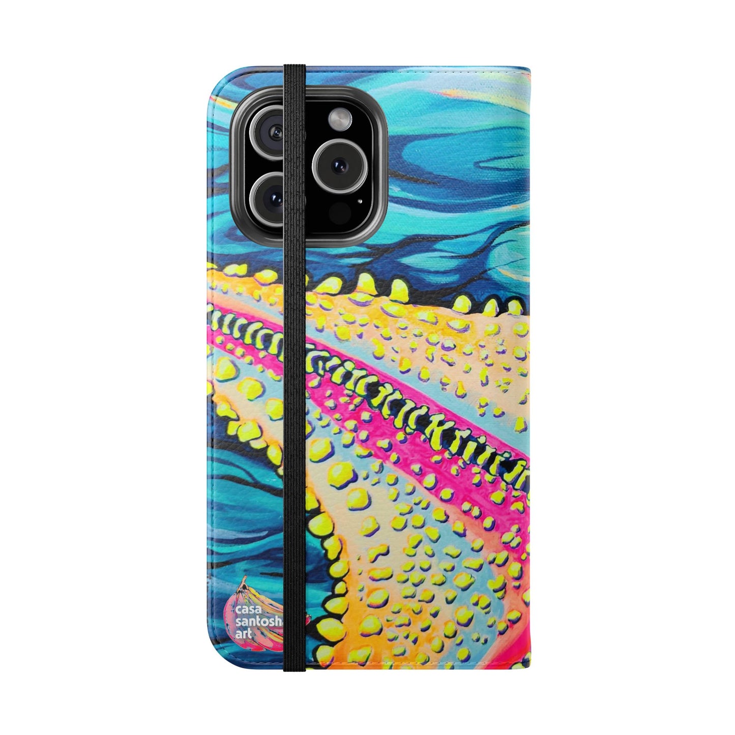 Starfish Beach Bocas Flip Phone Case – Wallet Cover with Card Slots