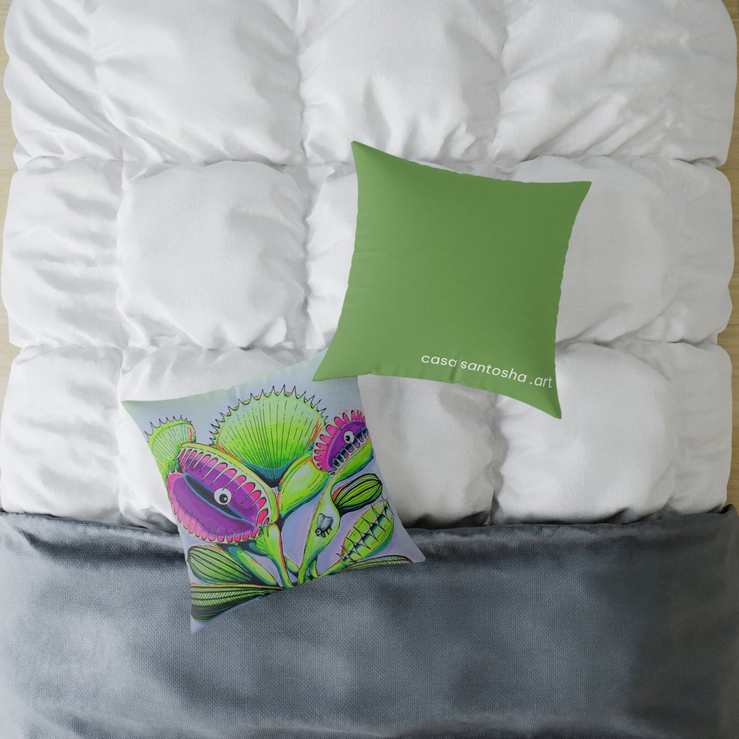 Cyclops Venus Fly Trap Art Canvas Decorative Pillow