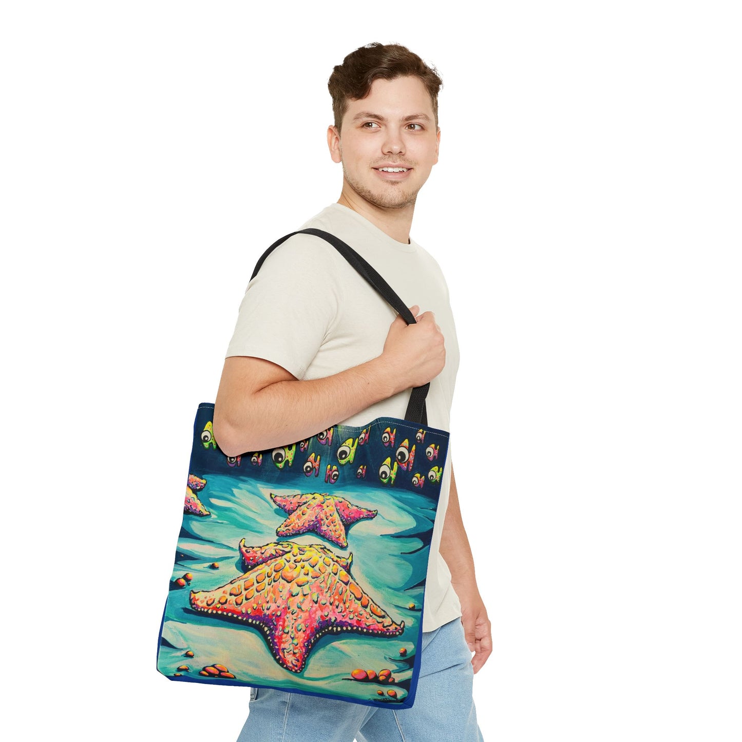 Premium Cyclops Starfish Tote Bag, Original Artist Design, Reusable Shopping Tote, Eco-Friendly