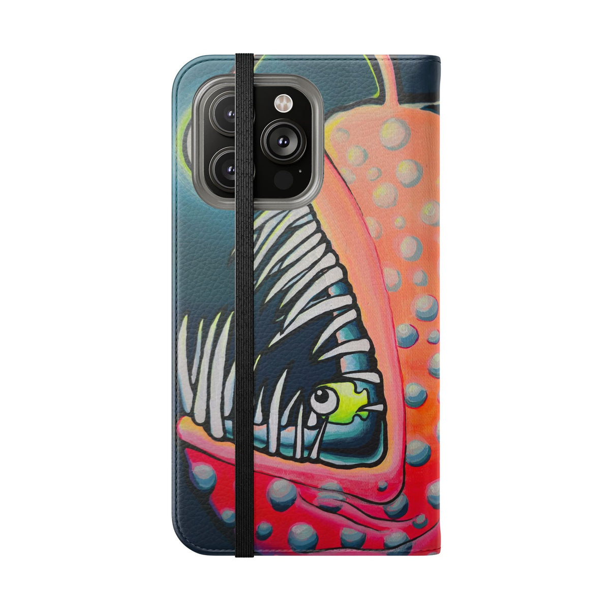 Cyclops Anglerfish Flip Phone Case – Wallet Cover with Card Slots