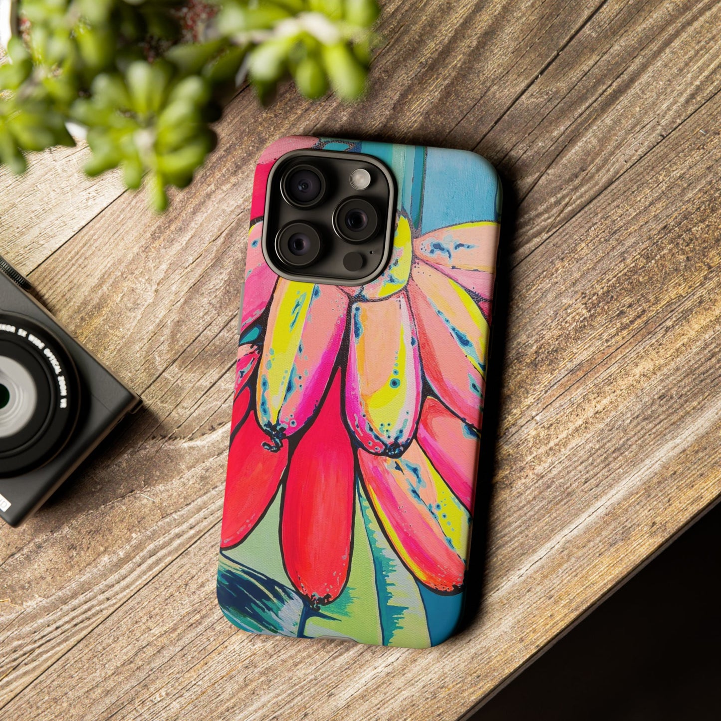 Neon Primitivo Bananas Tough Phone Case