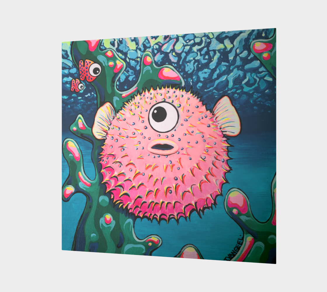 Cyclops Pufferfish Aluminum Wall Art