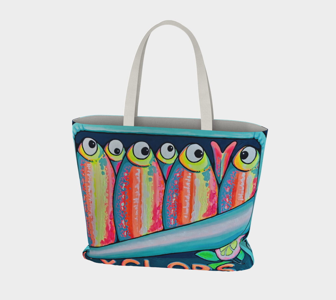 Neon Sardines Market Tote