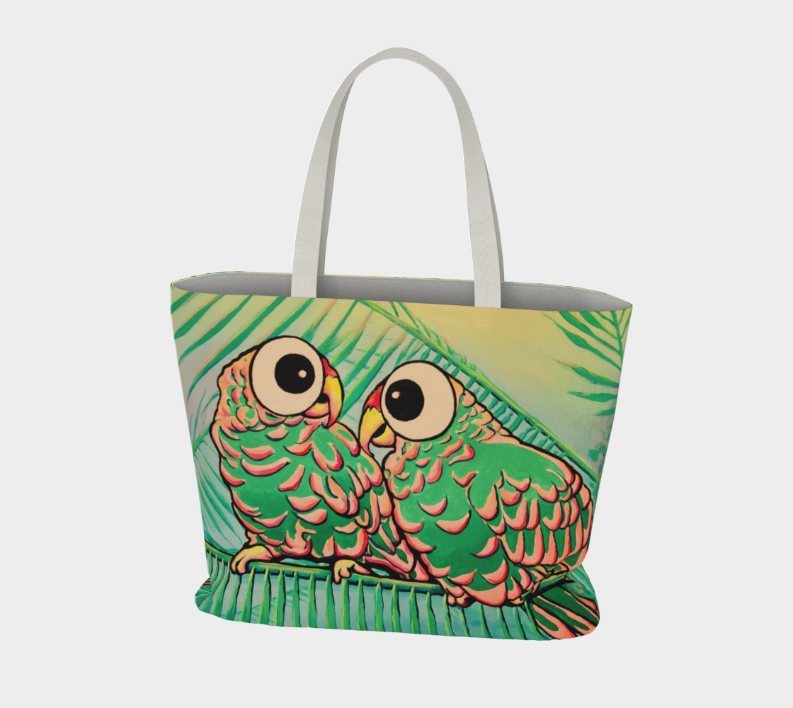 Chatty Cyclops Parrots market Tote