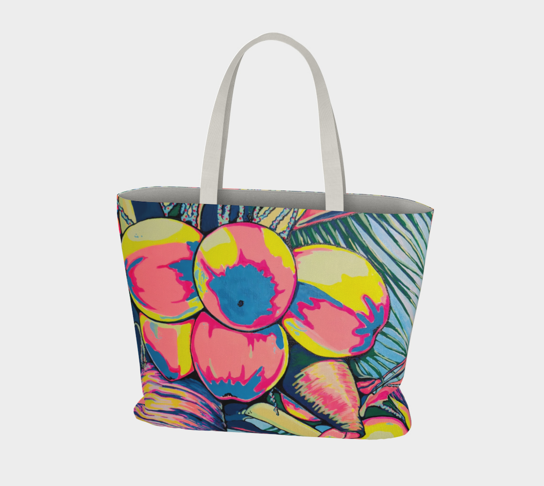 Neon Coconuts Market Tote