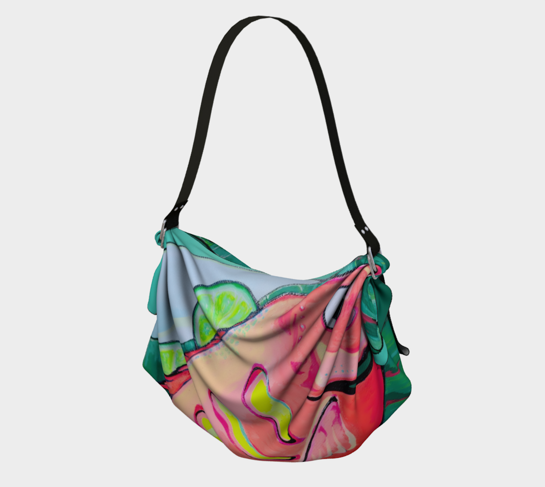 Neon Fried Fish Origami Tote