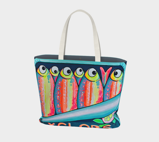 Neon Sardines Market Tote